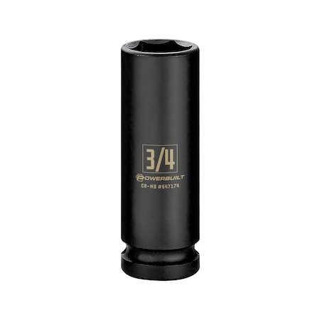 Powerbuilt 1/2" Drive 3/4" Deep Impact Socket 647174